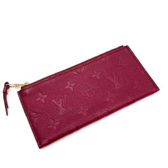 Authentic LV Louis Vuitton Monogram Empreinte Sarah Bifold Long Wallet W/ Insert - Picture 10 of 12